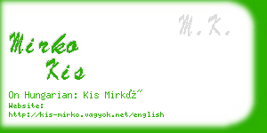 mirko kis business card